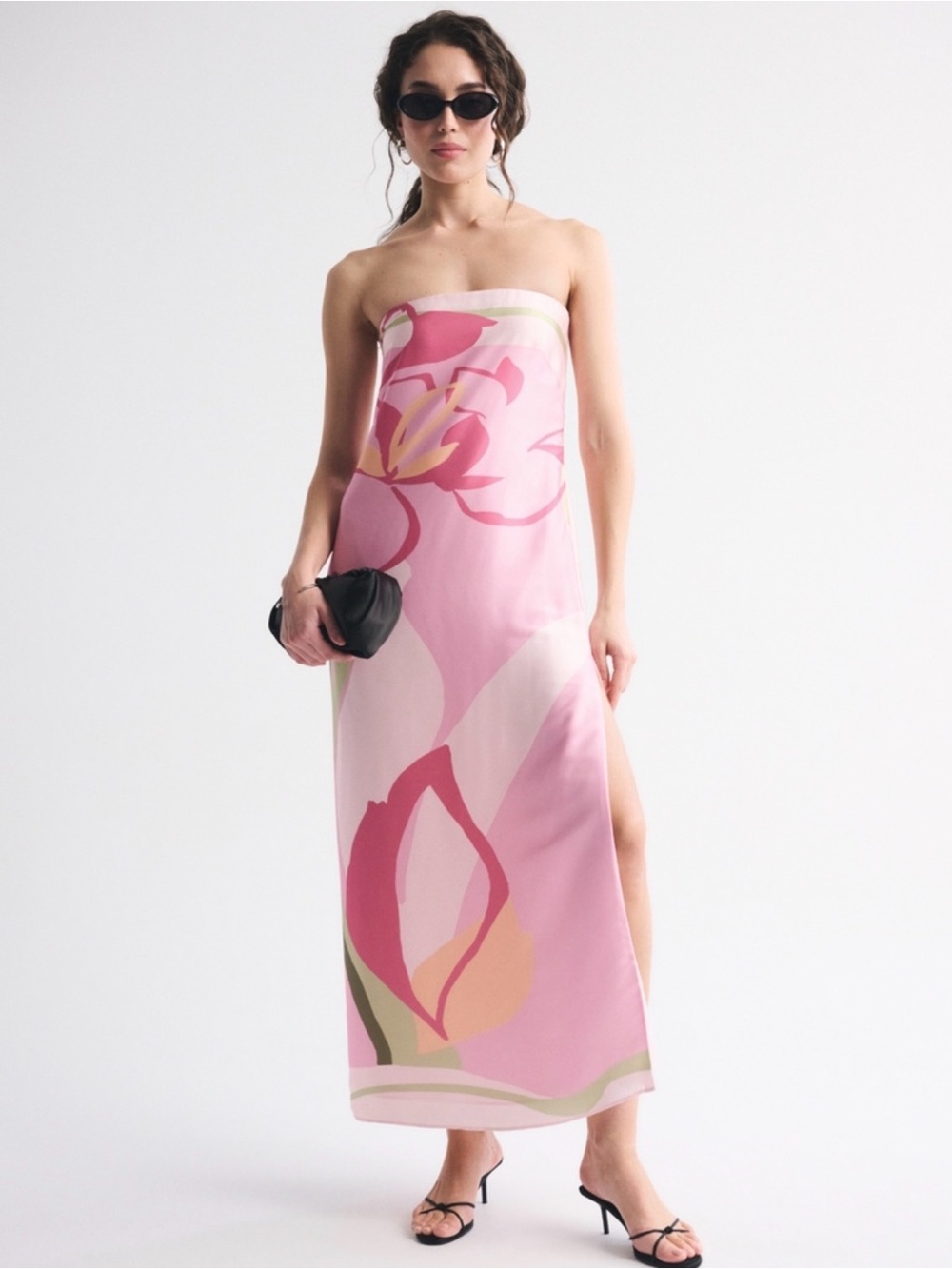 The A&F Julia strapless slip maxi dress